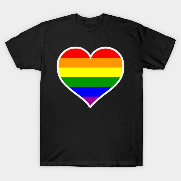 Pride Heart LGBTQ Design T-Shirt by OTM Sports & Graphics